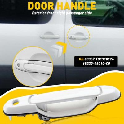 Front Right Passenger Exterior Door Handle White For 1998-2003 Toyota Sienna EXV