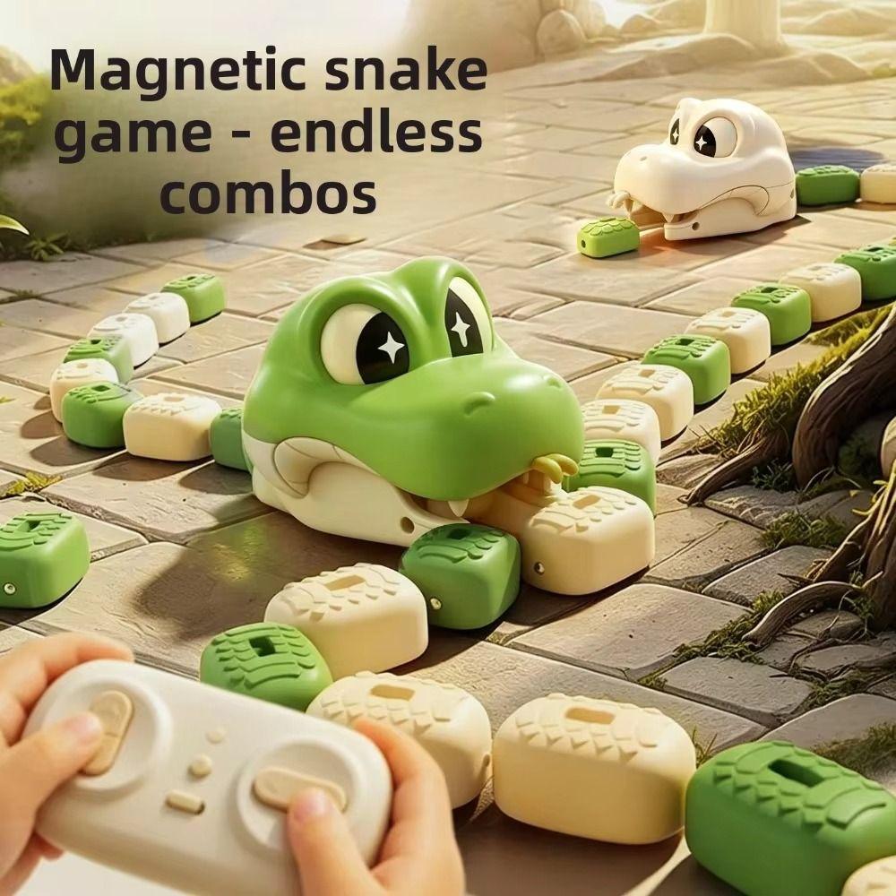 Interactive Remote Control Car Rechargeable Greedy Snake Car Magnetic RC Car 2 Players Battle