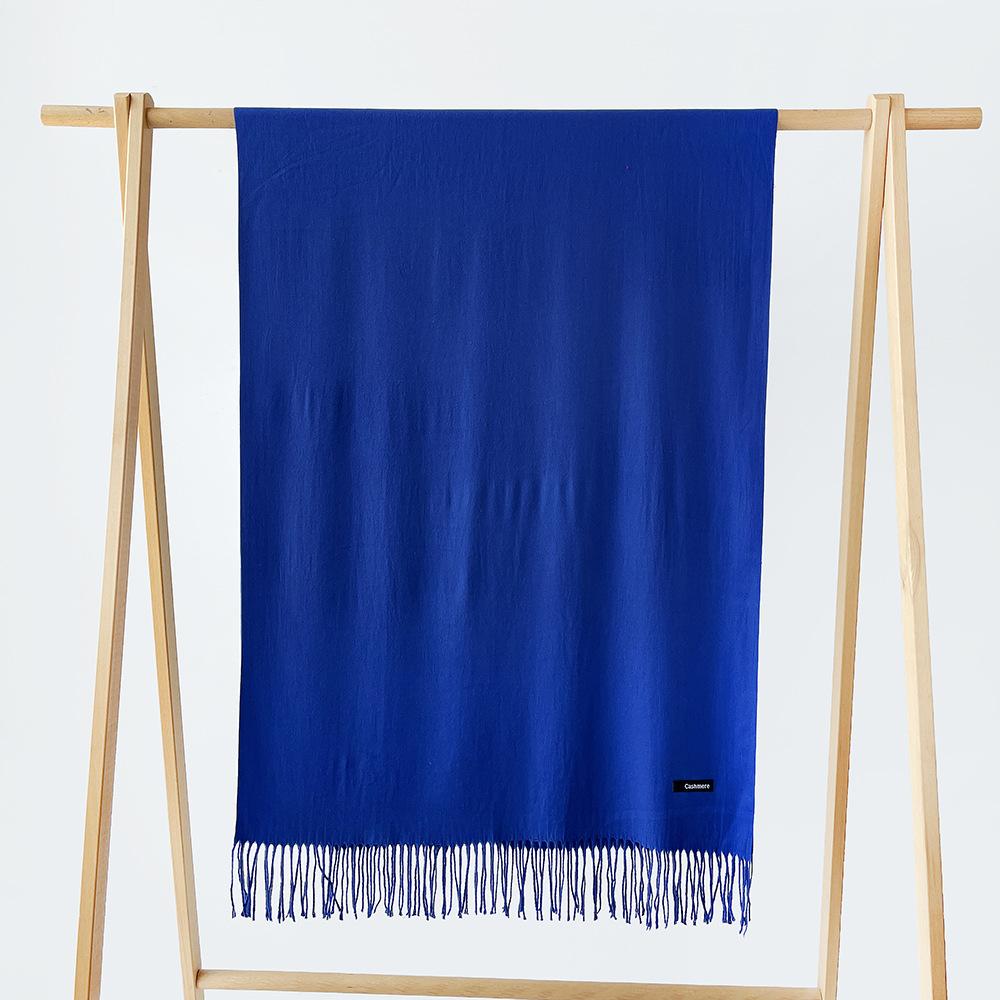 Autumn and winter scarf women's monochrome sheep sticky imitation cashmere scarf warm shawl versatile fringed scarf shawl