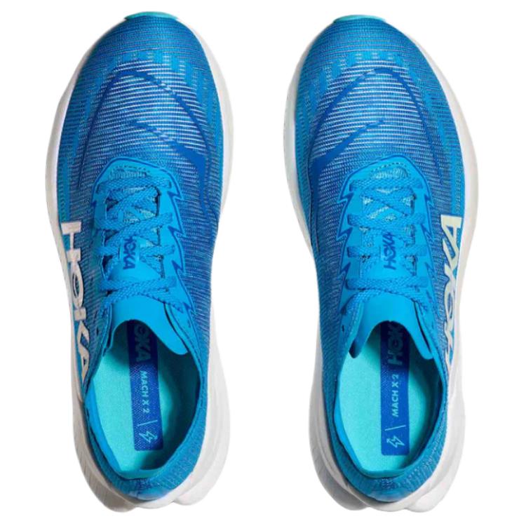 HOKA One One Mach X 2 Comfortable Versatile Non-Slip Durable Low-Top Running Shoes Men Sneaker Blue 1155119-SYWR