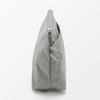 MUJI Wrinkle Nylon Gusseted X 11 X 6 84475658 Pouch, Gray, Small, Approx. 16.5 Cm,