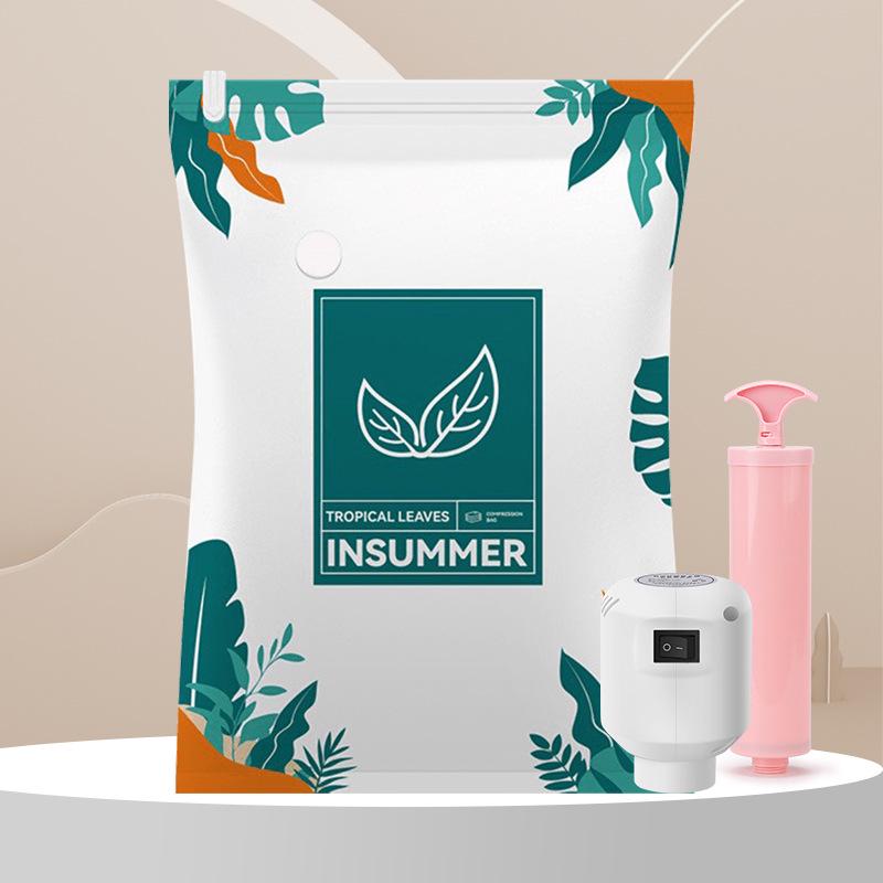 Baiyite Vakuový úložný vak ve stylu listu na přikrývky a oblečení