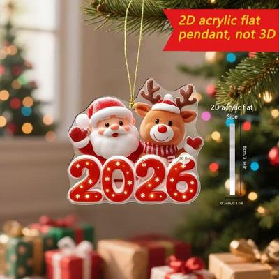Christmas Acrylic Tree Pendant: Home, Car, Backpack Ornament & Festival Decoration