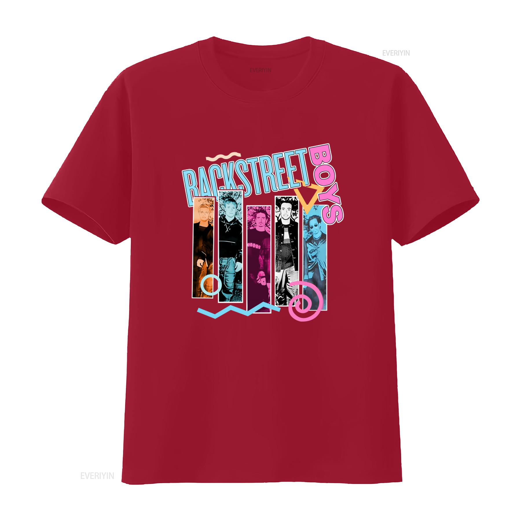

Backstreet Boys 90s Retro Band Photo Print T Shirt for Men Vintage Style vintage Washed Versatile Unisex homme streetwear S