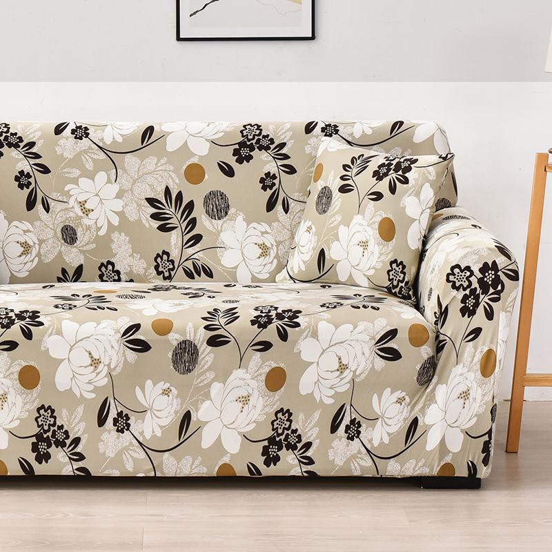 Lattice Printed Sofa Cover for Living Room Pet Kids Stretch Elastic Couch Cover for L Shape Sectional Furniture Protector