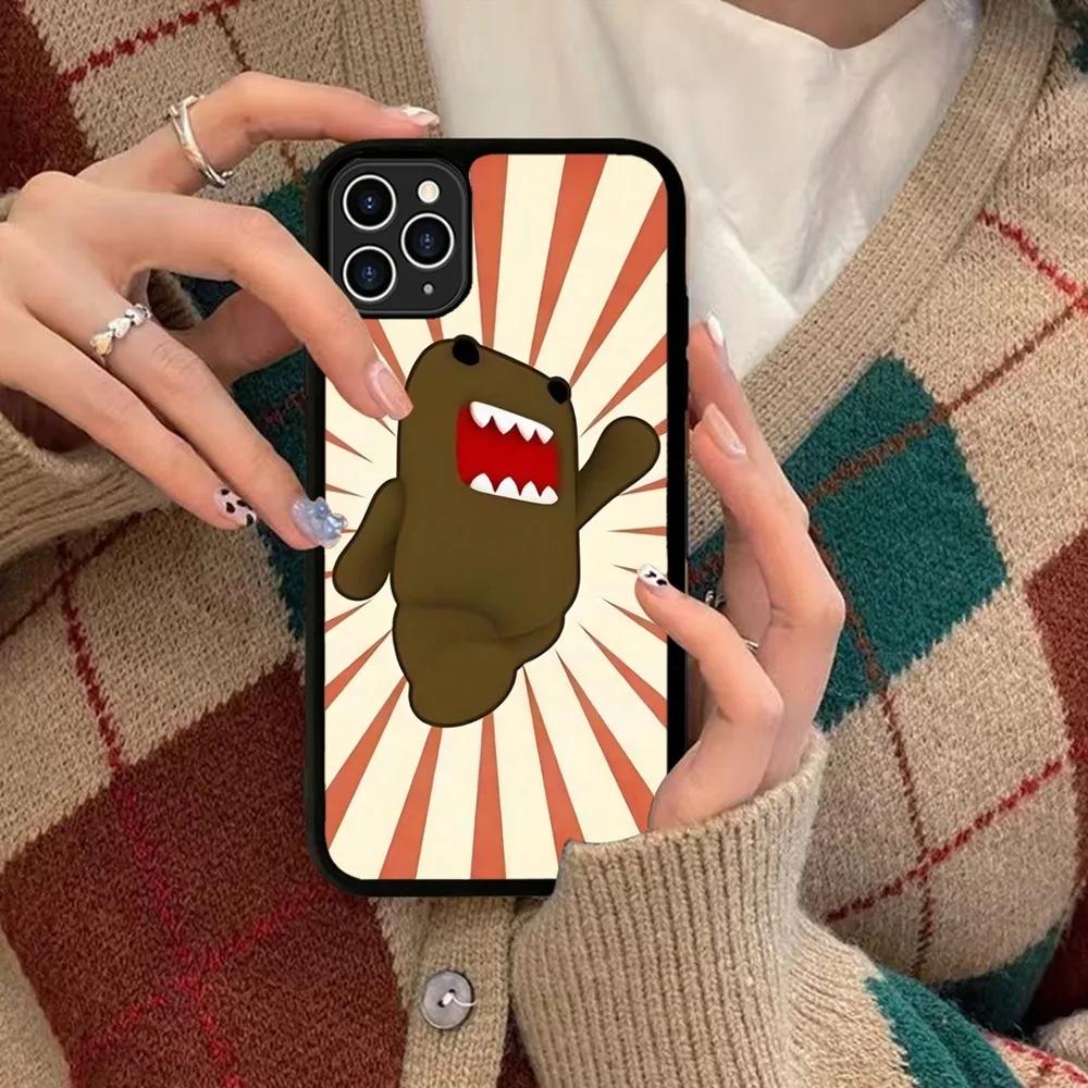 Cute Domo-kun Phone Case Silicone PC+TPU For For iPhone  11 12 13 14 15 16 Plus Pro Max Cover