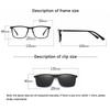 Magnetic Clip On Sunglasses Men Women 2 In 1 TR90 Optical Prescription Eyewear Frames Eyeglasses