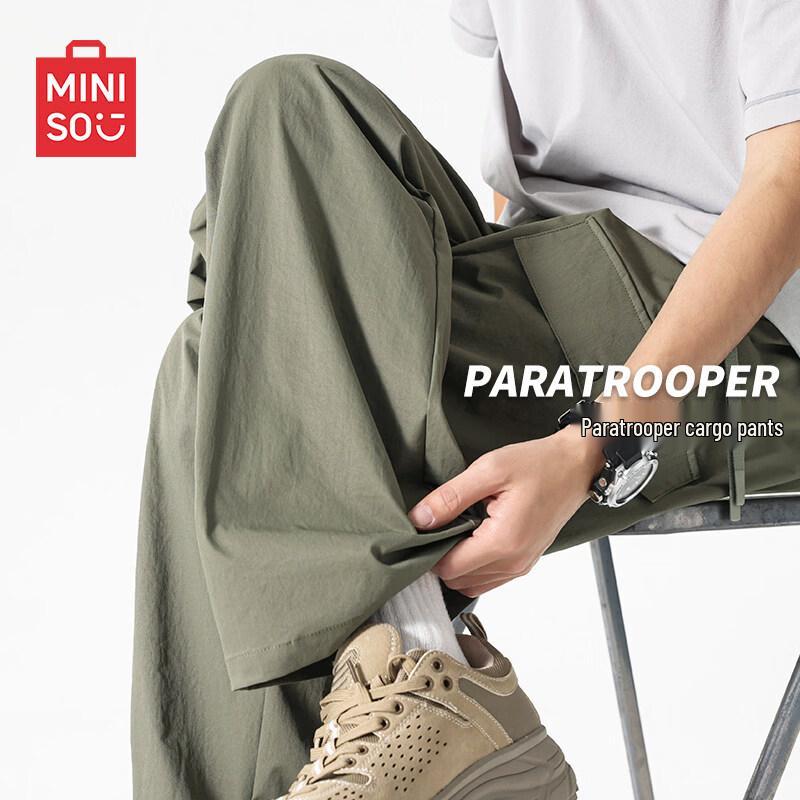 MINISO Men s Trendy Straight-Leg Cargo Pants L