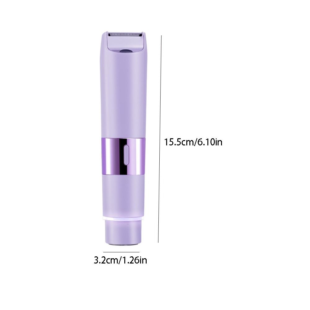 USB Rechargeable Women Shaver Double Head Epilator Shower Safe Hair Remover  For Underarm Face Leg