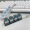Chaveiro Teclado de 4 Botões para Ponta do Dedo Teclado RGB Brinquedo Fidget com Luzes Para Alívio do Estresse Descompressão Acessórios Calmantes