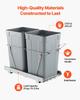 Double Pullout Waste Container Under Cabinet Kitchen Bin Trash Can