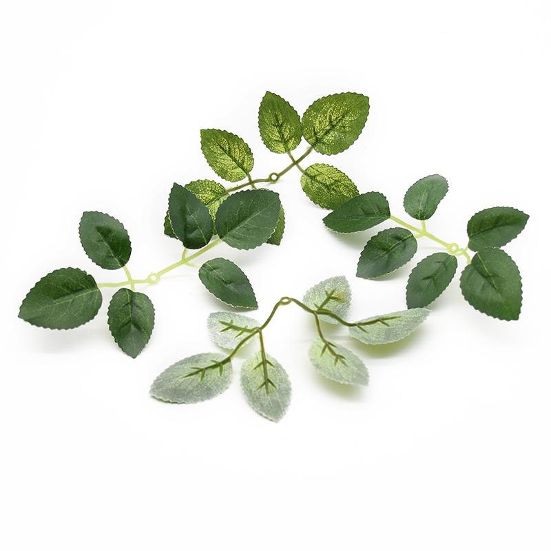 20/50PCS Artificial Plants Wedding Decorative Flowers Wreaths Fake Roses Silk Leaves Arrangement Accessories Home Decor DIY Gift