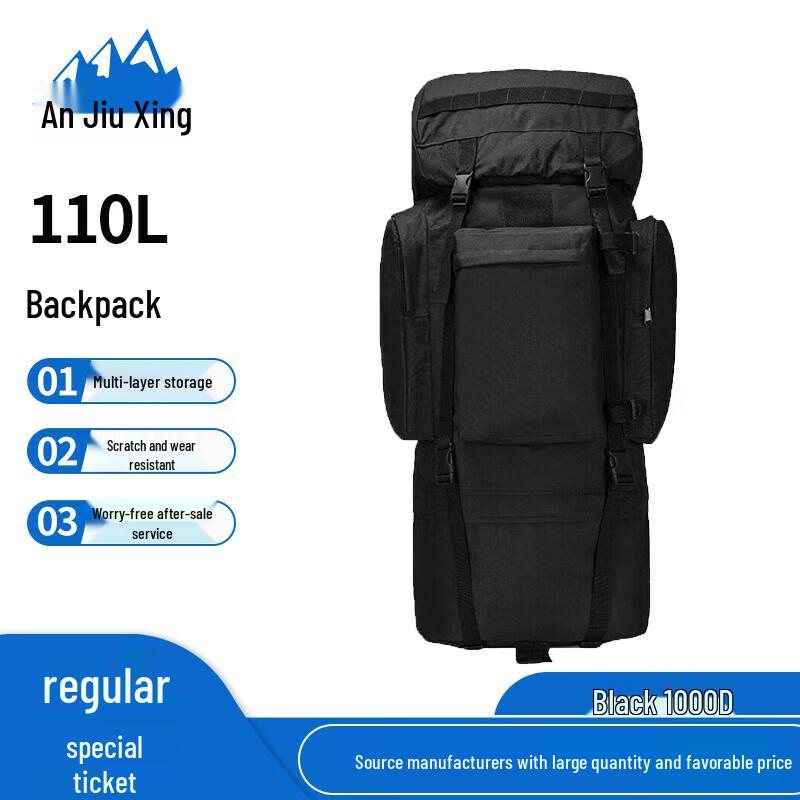 Anjiuxing 110L Large Capacity Outdoor Tactical Backpack