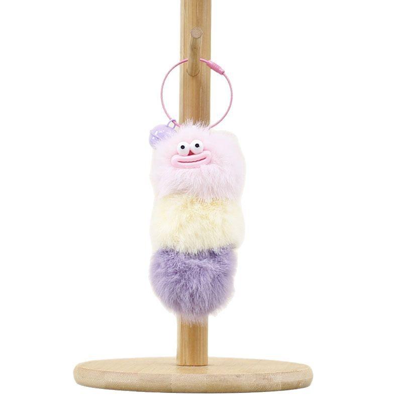 Cute Cartoon Caterpillar Plush Pendant Car Keychain Doll Bag Pendant Doll Couple