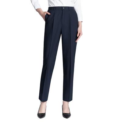 Luomeng Women's Antibacterial Straight-Leg Suit Trousers