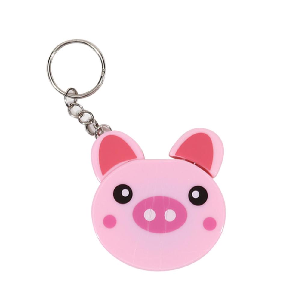 Measuring Tool Keychain Double Sided Scale Automatic Telescopic Tape Cartoon Animal Tape Measure for Child Kid Height Scale