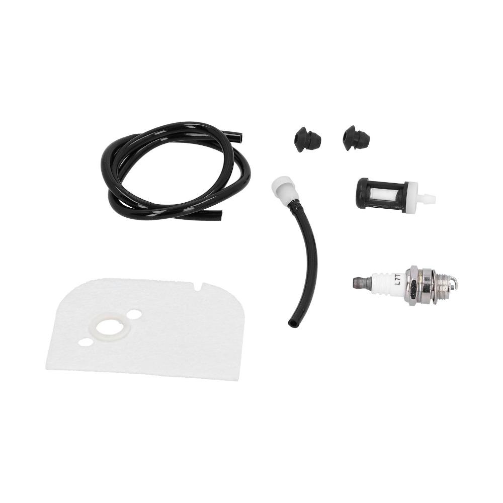 Compact Air Filter Tube Black and White Air Fuel Filter Kit Durable Chainsaw Parts