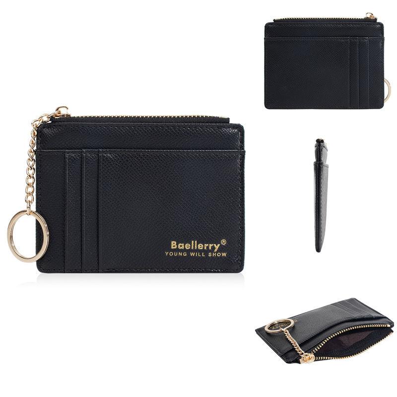 Baellerry Men Women Fashion ID Card Holder Driver License Bank Card Holder Mini Card Slot Purse
