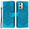 For Motorola Moto G54 5G Case PU Leather Mandala Imprinted Design Wallet Phone Cover