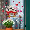 Cartoon Owl Static Sticker Double-sided Visual Home Decoration Wall Sticker Valentine's Day Decoration