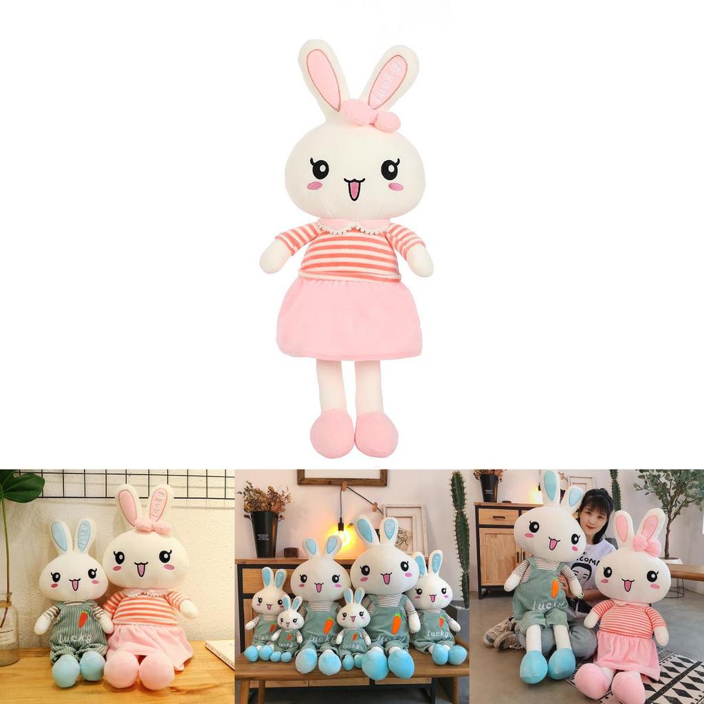 Adorable Sweet Couple Bunny Plush Toy Cuddly Rabbit Stuffed Animal Birthday Gift