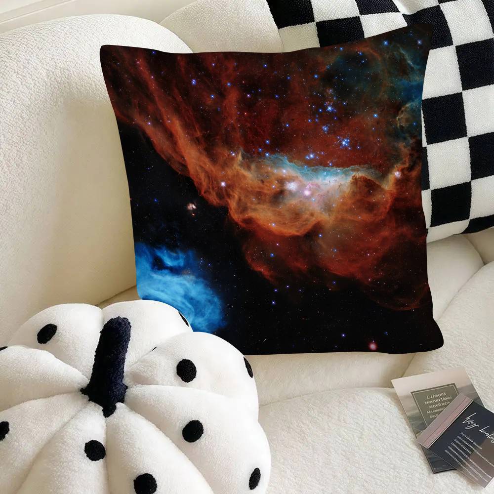 Universe Galaxy Planet Pillow Case Fashion Square Pillowcase Bedroom Sofa Room Ins Decoration Leisure