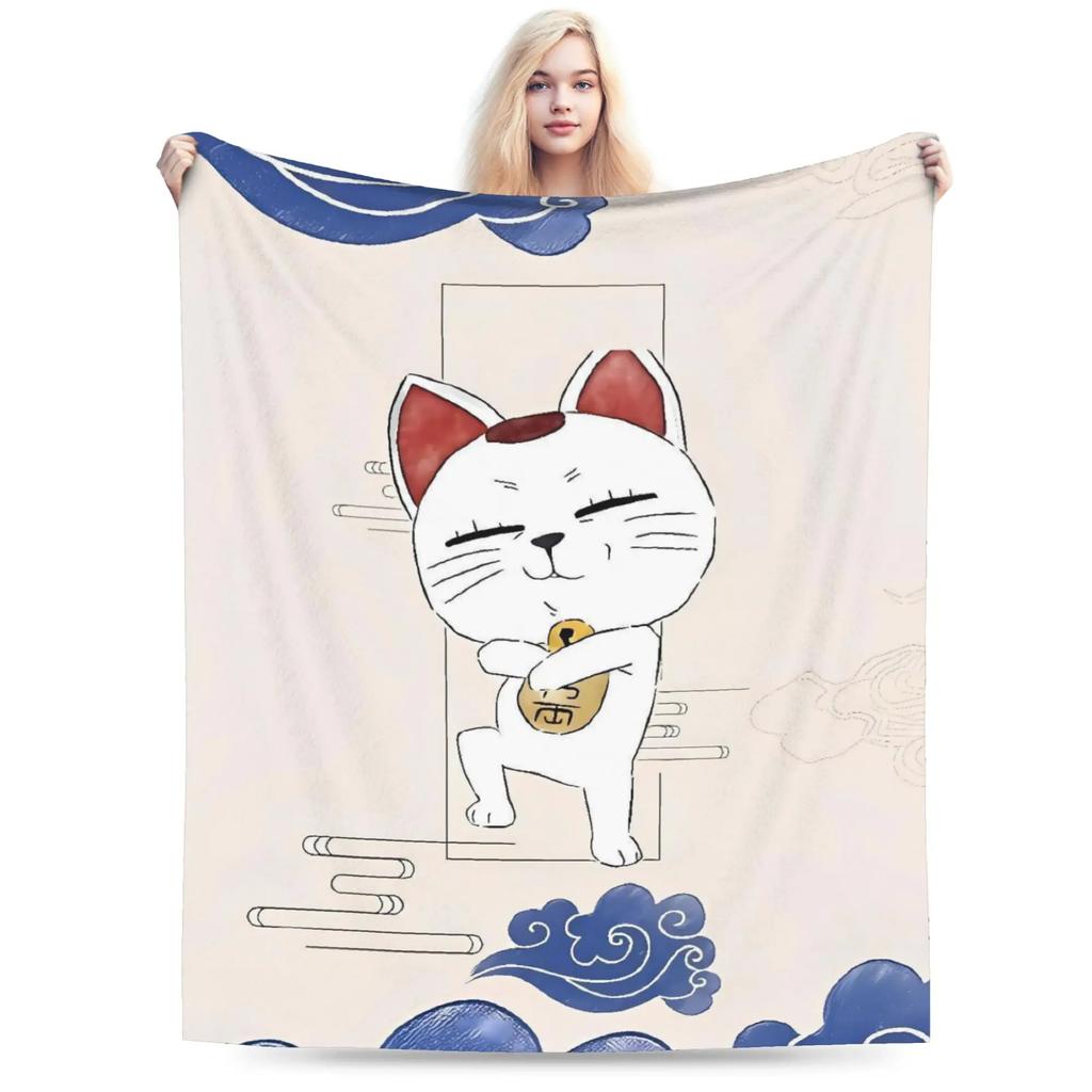 Cat Dandadan Blanket Super Soft Quality Throw Blanket for Winter Kids Couch Chair Fluffy Bedspread Home Living