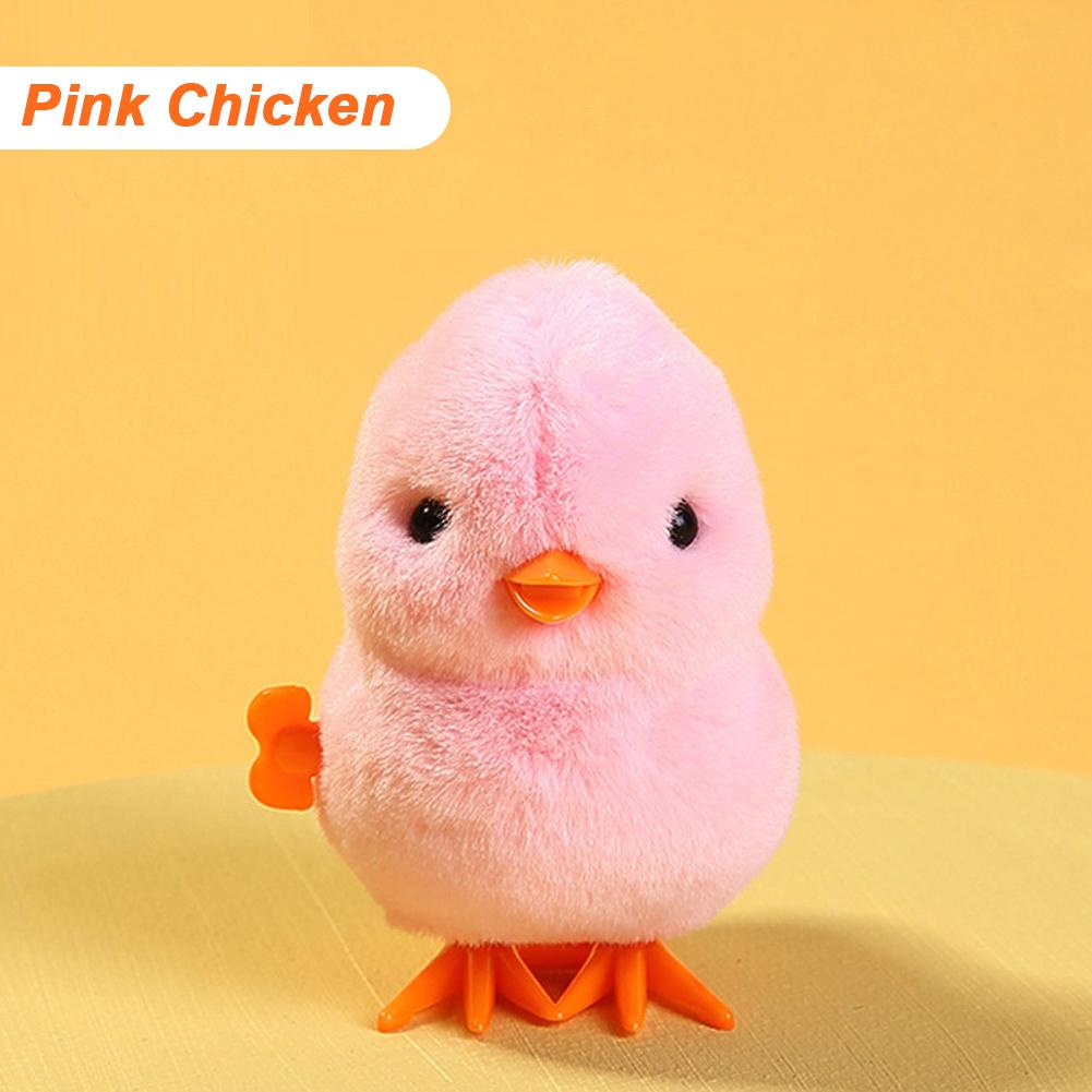 Plüsch-Wind-Up-Küken, Springen, Gehen, Hüpfen, Cartoon-Plüsch-Huhn, Uhrwerk-Kaninchen, Gehen, Küken, Spielzeug, Baby, Spielen, Spielzeug