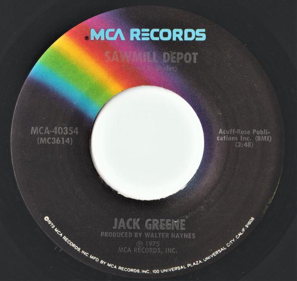 

7inch Record JACK GREENE Sawmill Depot This Time The Hurti MCA40354 MCA Records 1975 US CountryFolk Used