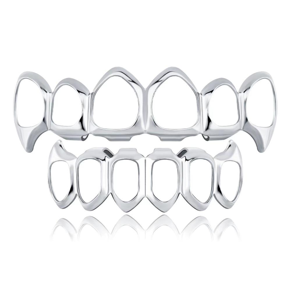 Glossy Finish Teeth Grillz Caps Eco-friendly Copper Teeth Jewelry Cosplay
