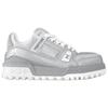 Trainer Maxi Cow Leather Low Top Skateboard Shoes Women's Silver 1AHWQ5