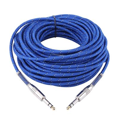 6.35mm Stereo Male To Male O Cable For Electric Guitar Mixer Stereo 20meters
