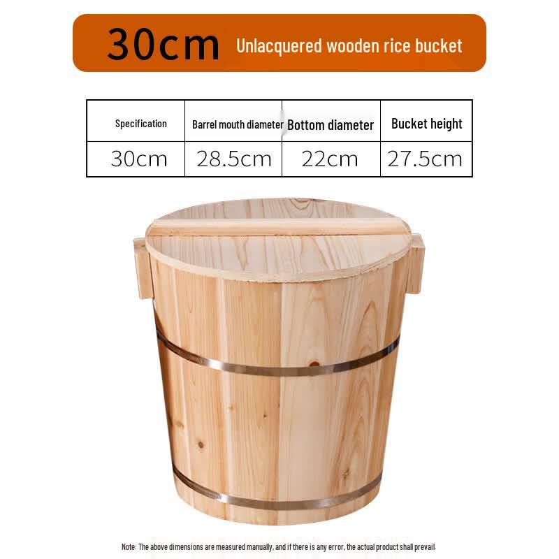 Dedelai Wooden Rice Steaming Barrel with Lid