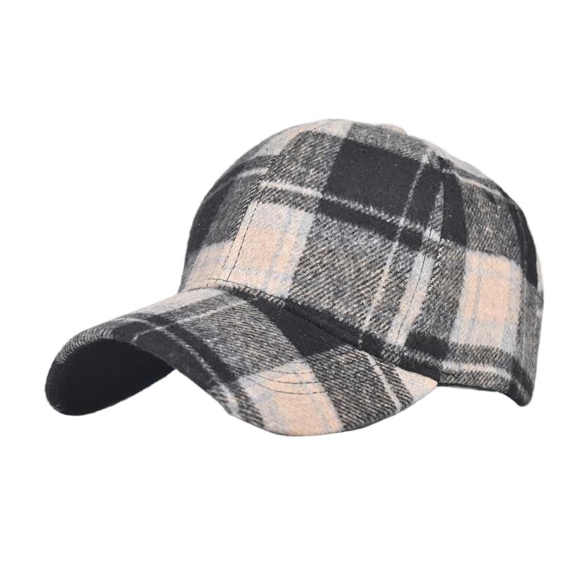 Herbst Winter Hut Herren Frühling Sommer Outdoor Sonnenschutz Visier Klassische Karierte Baseballkappe Hartschalen-Kappe Damenmütze Warme Schirmmütze
