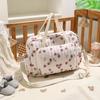 Korea Style Newborn Baby Care Diaper Bag Mummy Shoulder Bag Embroidery Quilted Stroller Diaper Storage Organizer Large Handbags