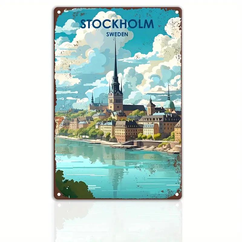 Retro Metal Sign Travel The World VENICE CANADA TORONTO  Vintage Poster Home Bar Room Pub Cafe Club Hotel Wall Decor Plate