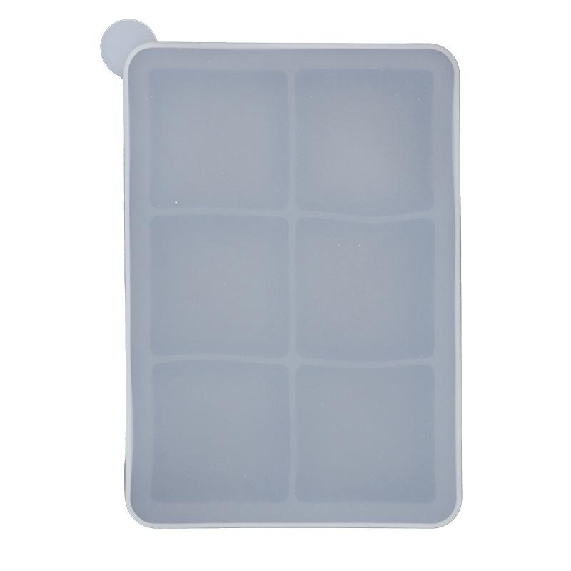 Stampo in Silicone a 6 Scomparti per Cubetti di Ghiaccio e Pappe per Bambini - Stampo di Grande Capacità per Uso Domestico