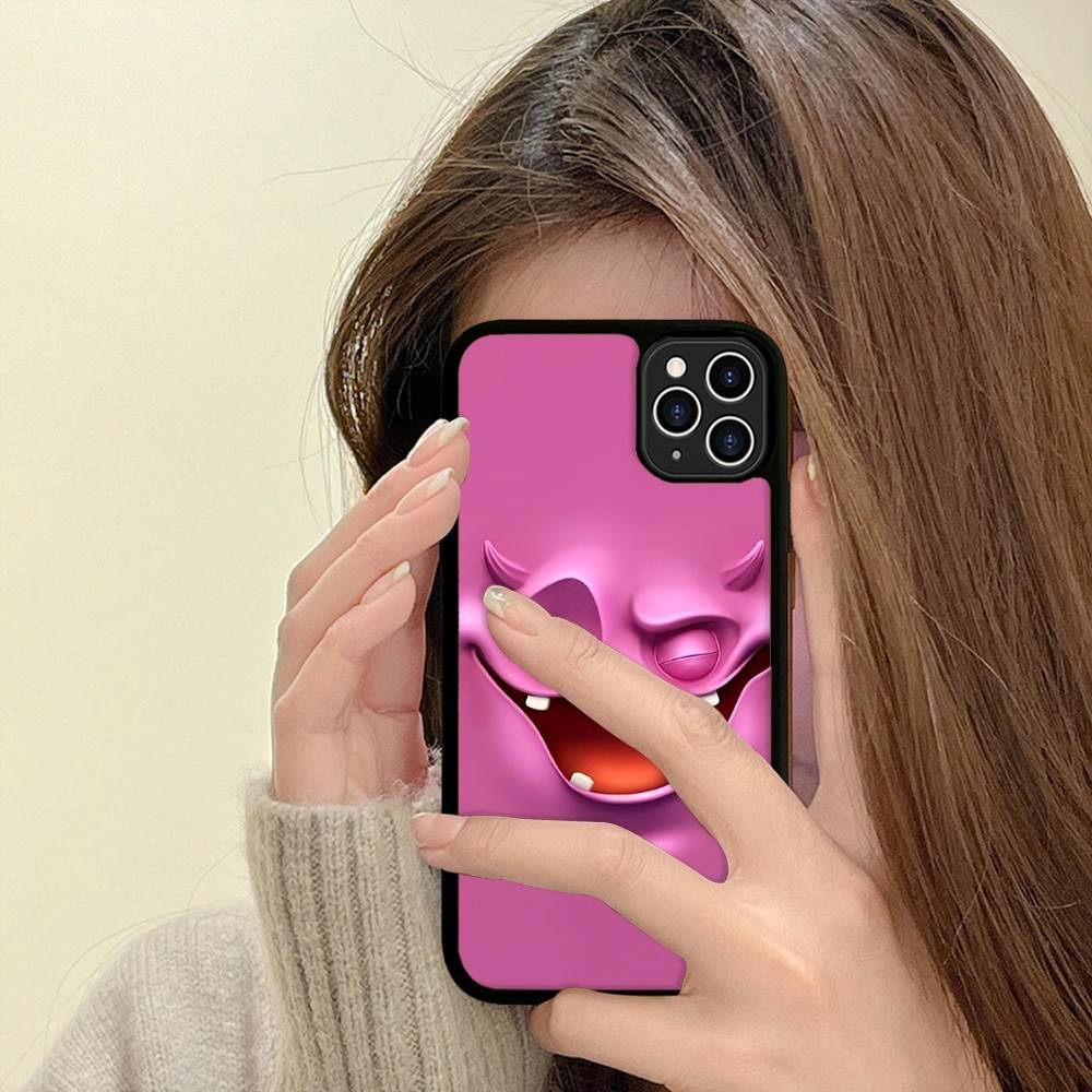 Funny Face For IPhone 17 16 15 14 13 12 11 Mini Pro Max Plus PC+TPU Back Phone Cover