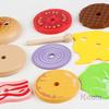 Kids Kitchen Playset Burger Fries Food Play House Games Hamburger Sandwich Stacking Cooking Kids Pretend Play Toy Christmas Gift