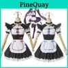 Nekopara Chocola Vanilla Katzen-Maid-Kleid Japanisches Anime Cosplay Kostüm Perücke