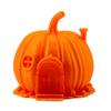 Retro Style Pumpkin Home Accents 3D Printed House Ornament for Halloween, Miniature Fairy Tale Cabin Creative Halloween Party Table Centerpiece