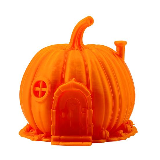 Retro Style Pumpkin Home Accents 3D Printed House Ornament for Halloween, Miniature Fairy Tale Cabin Creative Halloween Party Table Centerpiece