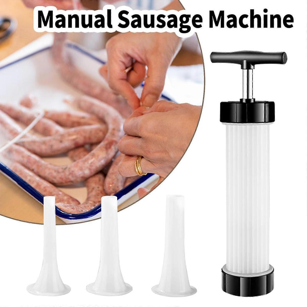 Manual Sausages Machines Meat Stuffer Fillers Salami Maker Tools &Funnel