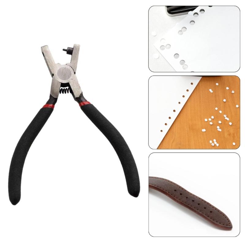 2mm Hole Puncher Tool Metal Hole Puncher Pliers Comfortable Grip for Sheet Metal Leather Belt Watch Band Jewelry Making