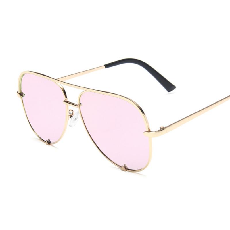 Brand Designer Aviation Sunglasses Woman Vintage Black Mirror Sun Glasses For Woman Fashion Big Frame Cool Sexy Female