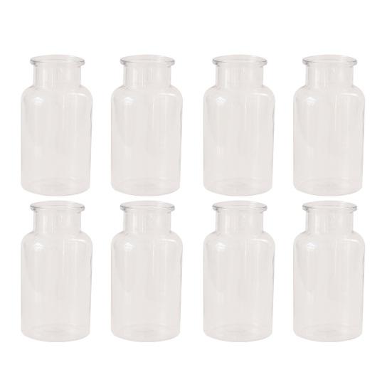 Yousheng Small Vases for Flowers, Mini Clear Glass Bud Vases, Mini Flower Vase for Wedding Table Centerpiece Home Decor,