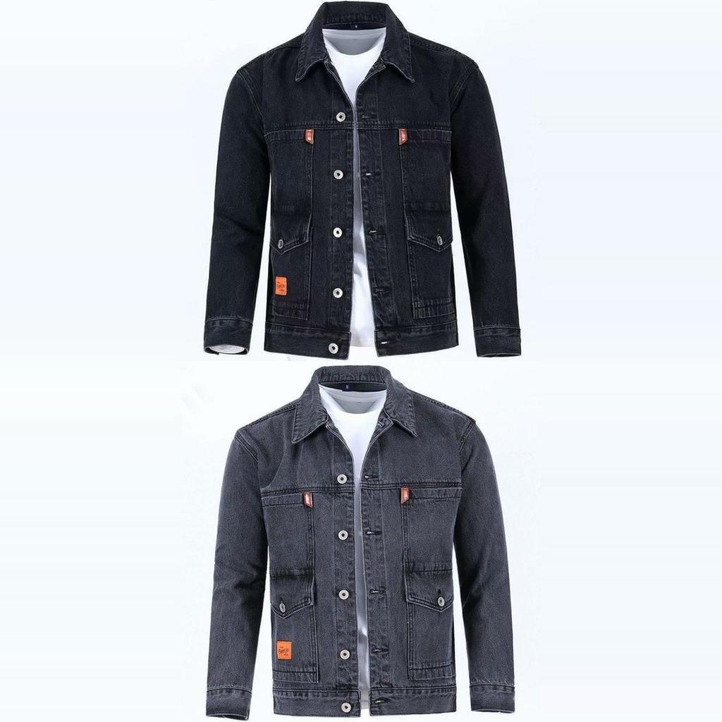 Shopping mall closed down denim jacket men's work jacket spring and autumn warm wear-resistant electric welding anti-scalding work clothes jacket