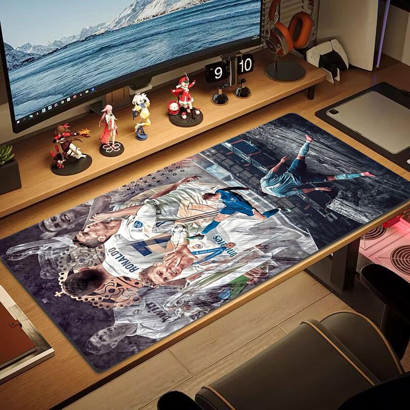 Ronald Mauspads, Große Gaming-Schreibtischmatte, Rutschfestes XXL-Mauspad für Laptop & Tablet, Mini-PC-Spielmatte mit genähten Kanten