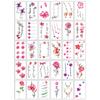 30 Sheets 3D Butterfly Flower English Pattern Temporary Tattoo Sticker,Small Size Body Arm Shoulder Wrist Fake Tattoo Sticker