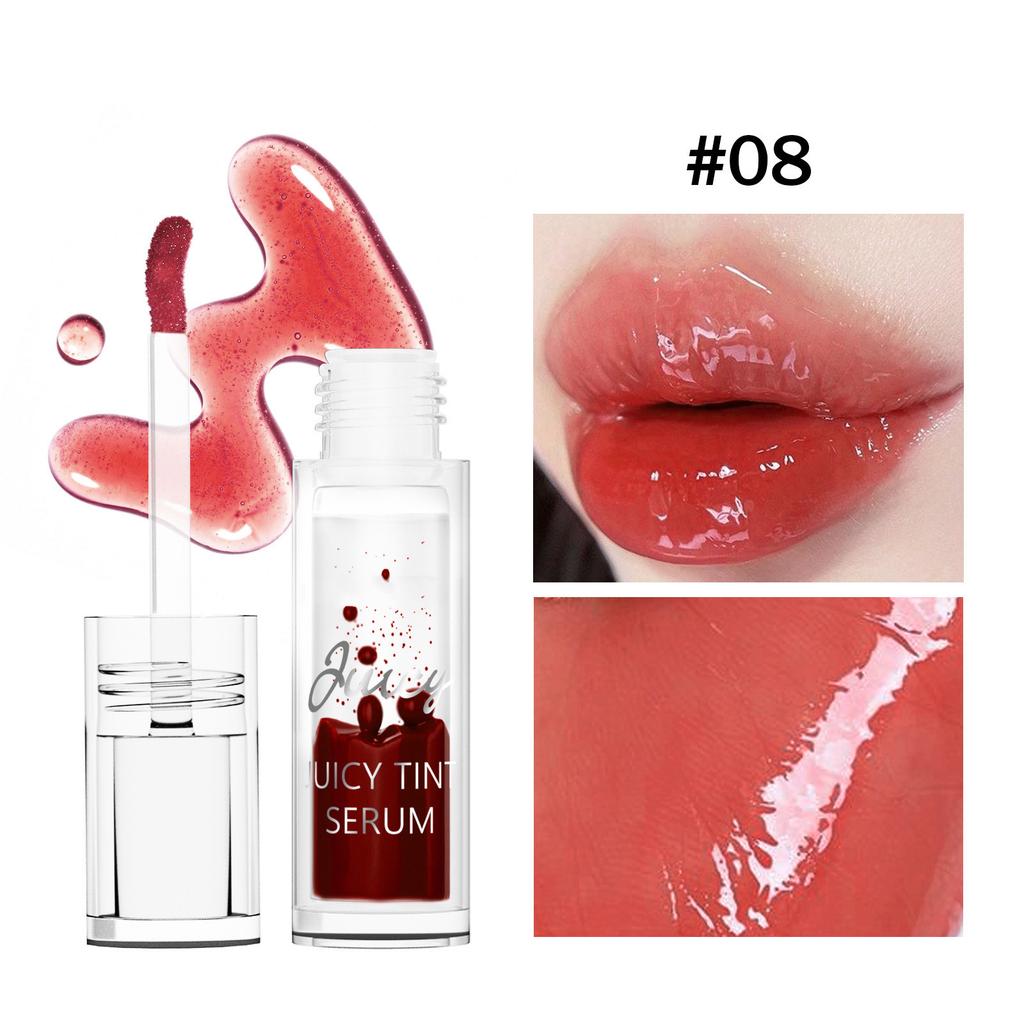 Lip Oil with Tinted Cherry Shine, Mirror-Finish Moisturizing Lip Gloss, Long-Learing Nourishing Wear for Women, 1 Piece